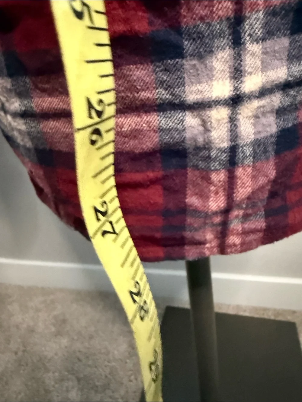 Unk Red, Navy and White Plaid Button-Down Women's Shirt
